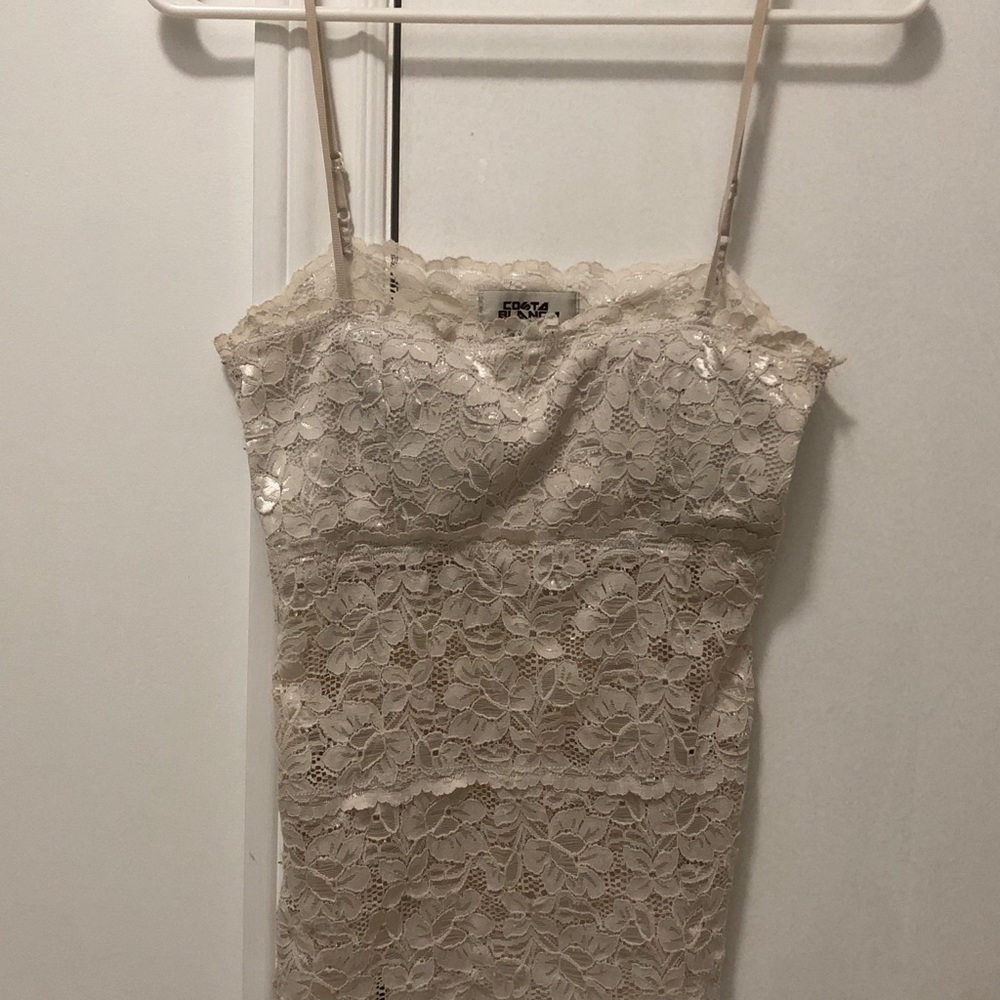 Costa Blanca Women's White Tank Top Spaghetti Straps Size Small Comfy Wear